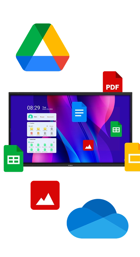 Interactive display compatible with Google and Microsoft